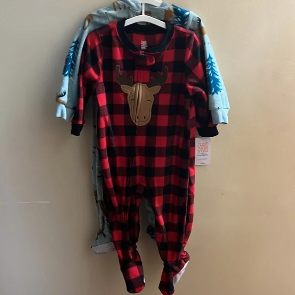 12 mo Christmas footie pajamas - Picture 2 of 2